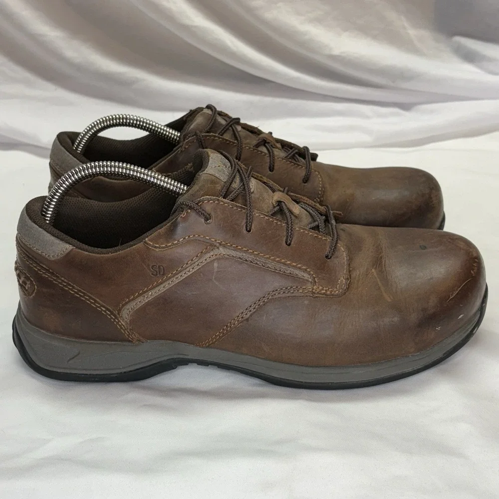 Red Wing Brown Leather Steel Toe Work Shoes Men's US‎ 9.5 2E 6708 Oil Resistant